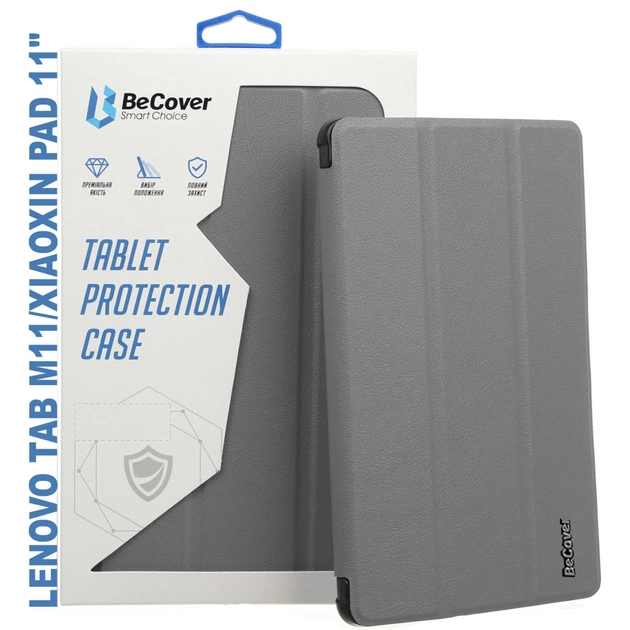 Чохол до планшета BeCover Smart Case Lenovo Tab M11 (2024) TB-TB330FU/Xiaoxin Pad 11 (2024) 11" Gray (710753) - изображение 1