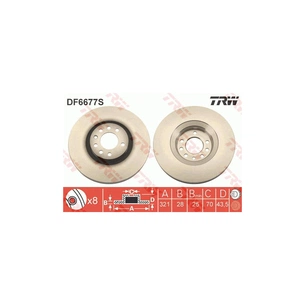 Гальмівний диск TRW DF6677S зображення 1