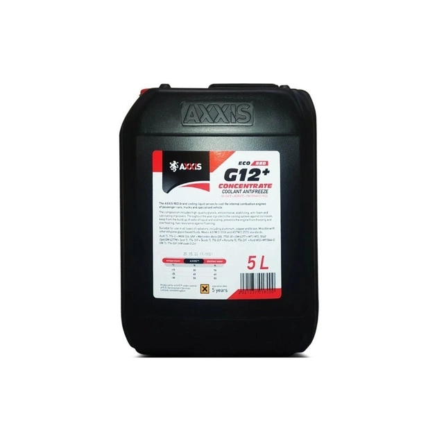 Антифриз AXXIS ECO-80C RED G12+ 5л (AX-P999-G12R ECO5l) - изображение 1