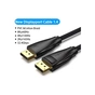 Кабель мультимедійний DisplayPort M to DisplayPort M 1.0m black Vention (HCCBF) - зменшене зображення 2