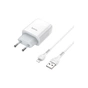 Зарядний пристрій HOCO C72A Glorious USB + cable Lightning 10.5W White (6931474712998) - зменшене зображення 2