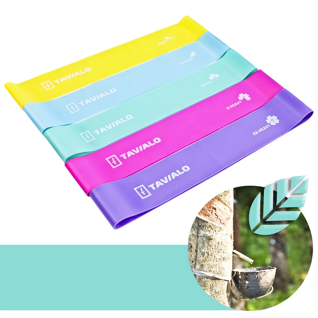 Набір фітнес гумок Tavialo 5 штук + трубчастий еспандер (183101006) - picture 2