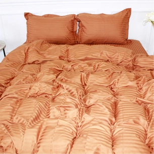 Постільна білизна MirSon SatinStripe 30-0005Brown 175х210 Двоспальний (2200005249031) зображення 1
