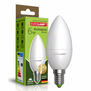 Лампочка Eurolamp LED CL 6W E14 3000K 220V (LED-CL-06143(P)) зображення 1