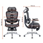 Крісло офісне Sihoo Doro C300 Lite V2 Black з підставкою для ніг (C300-LITE-V2-B101-JT) - зменшене зображення 17