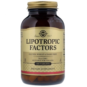 Вітамінно-мінеральний комплекс Solgar Ліпотропних Фактор, Lipotropic Factors, 100 таблеток (SOL-01581) зображення 1