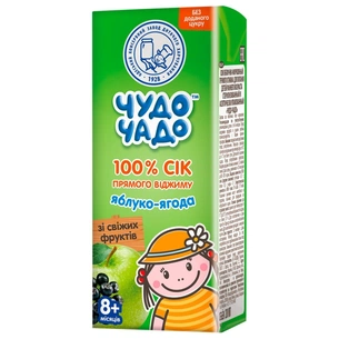 Сік дитячий Чудо-Чадо прямого віджиму Яблуко-ягода 200 мл (4820003689035) изображение 1