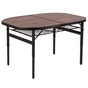 Туристичний стіл Bo-Camp Melrose Oval 120x80 cm Black/Wood look (1404220) - уменьшенное изображение 1