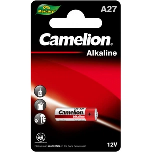 Батарейка Camelion A27 / LR27 Alkaline * 1 (A27-BP1) зображення 1