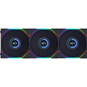 Кулер до корпусу Lian Li TL LCD 120-3, Black Cooler (G99.12TLLCD3B.00) изображение 1