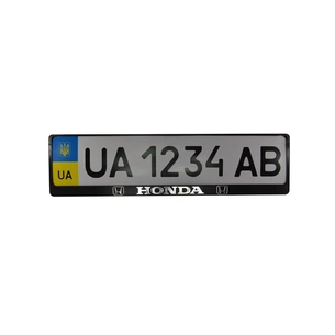 Рамка номерного знака CarLife пластик з об'ємними літерами Honda (2шт) (24-005) зображення 1