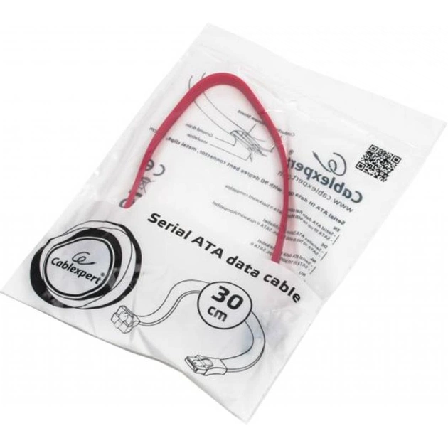 Кабель для передачі даних SATA III 0.3m Cablexpert (CC-SATAM-DATA90-0.3M) - picture 3