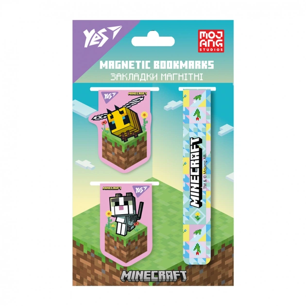 Закладки для книг Yes магнітні Minecraft Spring 3 шт (708343) - изображение 1