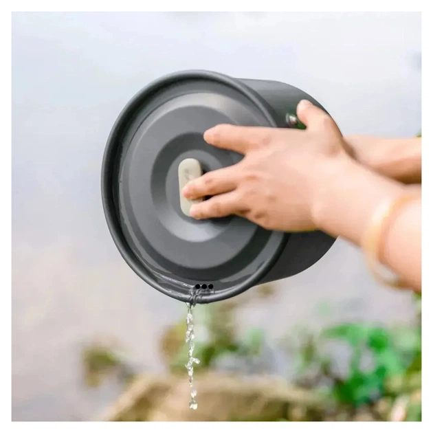 Набір туристичного посуду Naturehike CNK2450CF010, алюміній 2 каструлі, чайник, сковорідка (6976507663281) - picture 6