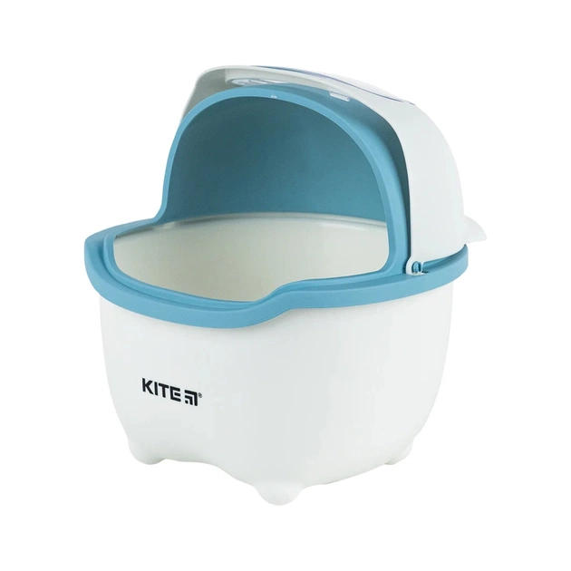 Кошик для паперів Kite Настільний контейнер для сміття, біло-блакитний (K24-009-6) - picture 3