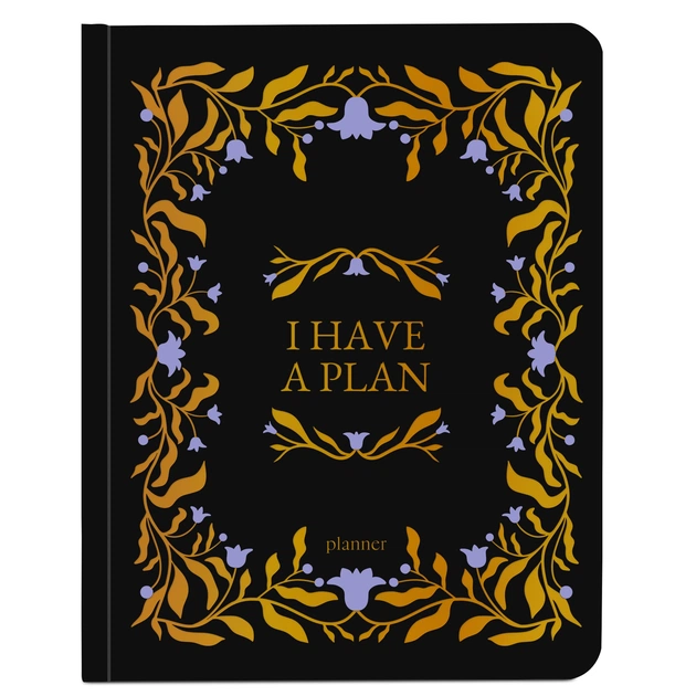 Планер Orner I have a plan, чорний з плетінням (orner-2736) - зображення 1