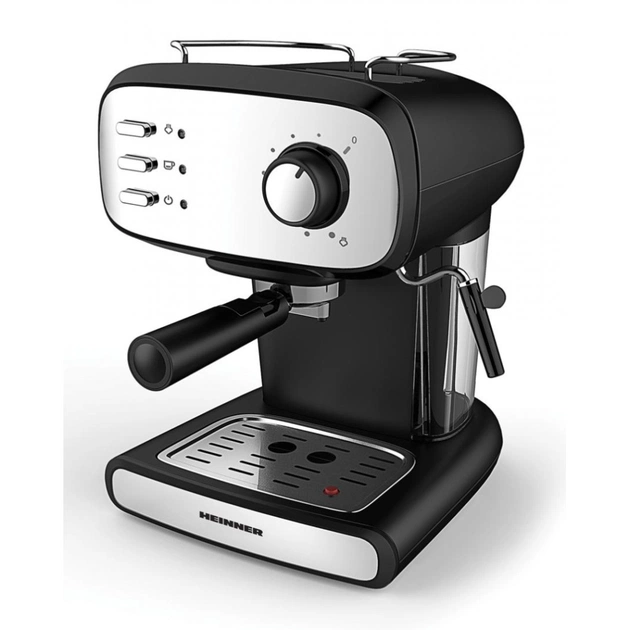 Ріжкова кавоварка еспресо HEINNER HEM-1100BKX - зображення 1