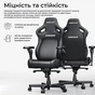 Кресло для геймеров Anda Seat Kaiser 4 V2 Size XL PVC Dark Gray Fabric (AD12YDDC-XLL-20-GB-CF-03) - уменьшенное изображение 8