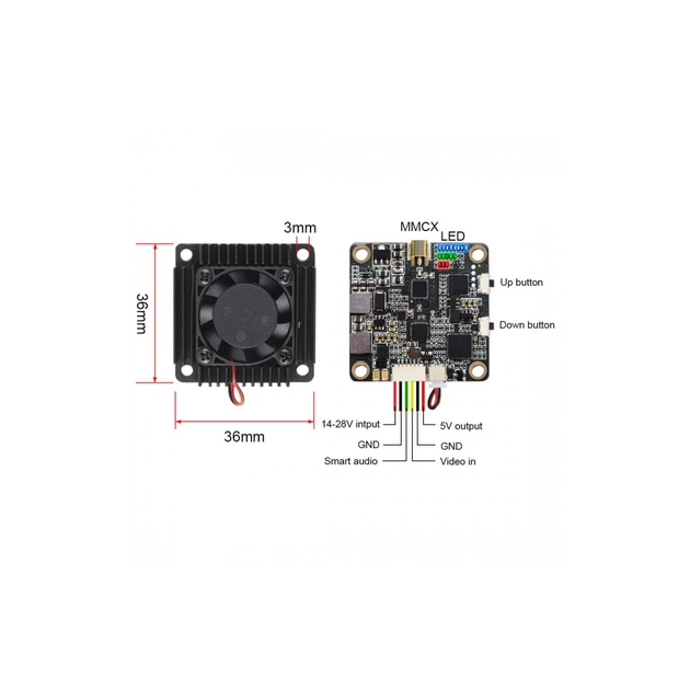 Відеопередавач (VTX) AKK Ultra Long Range 3W 5.8GHz 96CH Low Band (TX3000AC96) - зображення 6