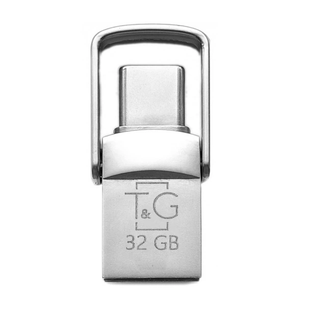 Флеш-накопитель USB 2.0 32GB Type-C T&G 104 Metal Series Silver (TG104TC-32G) - изображение 1