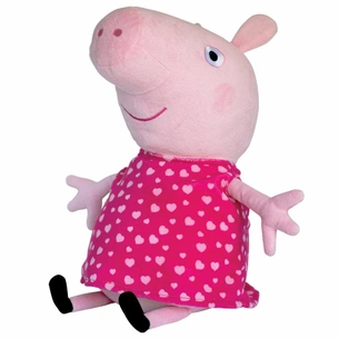 М'яка іграшка Peppa Pig Пеппа з сердечками 45 см (24211) зображення 1