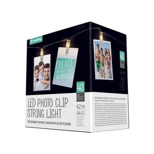 Гірлянда ColorWay 40 LED, 4.2м, з прищіпками (CW-LCP-40L42B) зображення 1