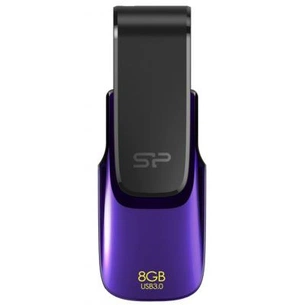 USB флеш накопичувач Silicon Power 8GB Blaze B31 Purple USB 3.0 (SP008GBUF3B31V1U) зображення 1