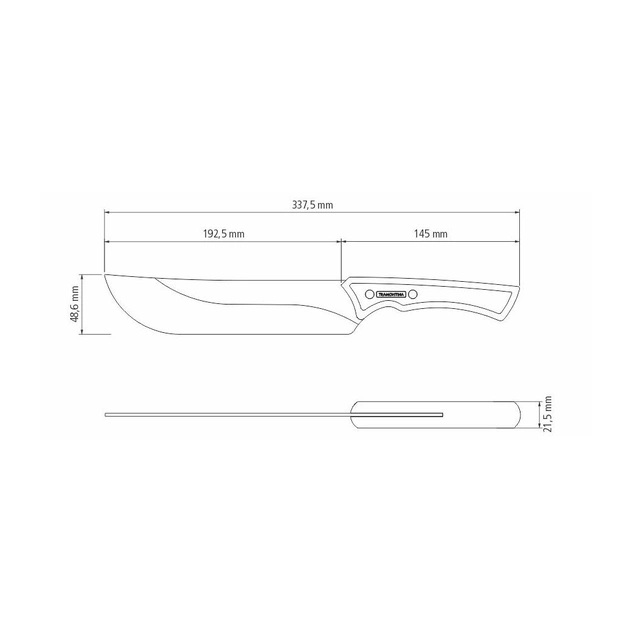 Кухонний ніж Tramontina Churrasco Black для м'яса 203 мм (22843/108) - picture 4