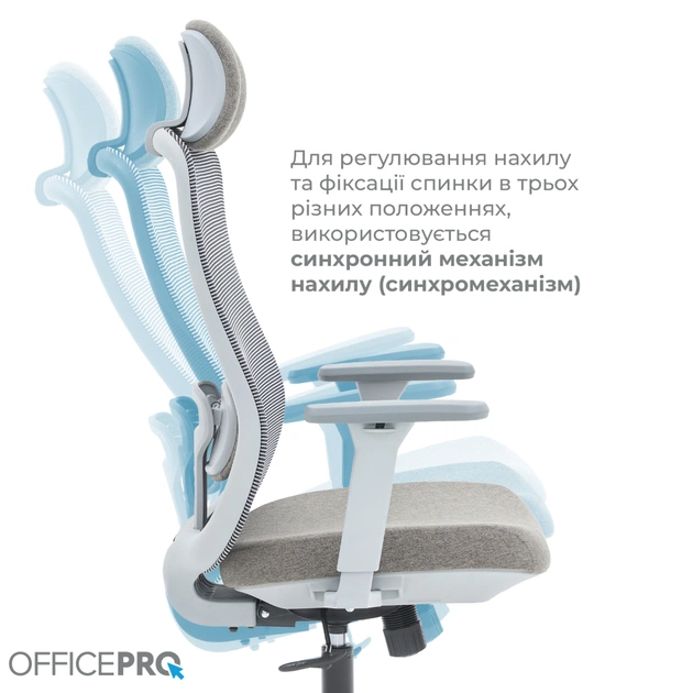 Офисное кресло OfficePro Wave OC670-G-G-G (OC670-G-G-G) - изображение 12