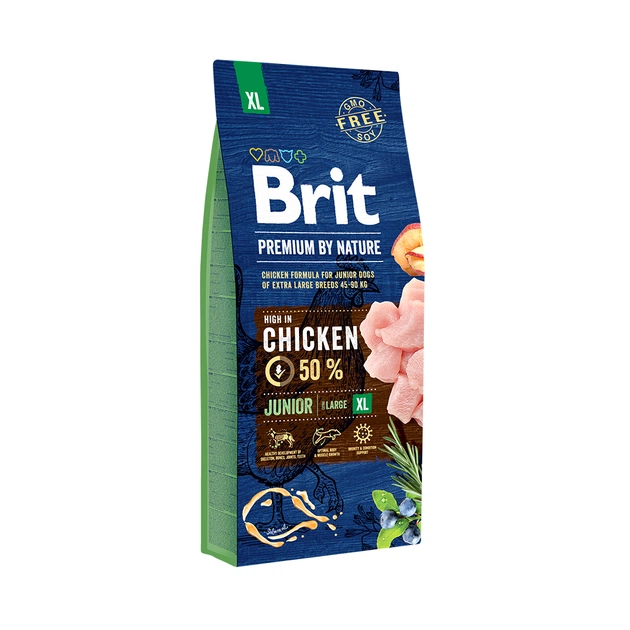 Сухой корм для собак Brit Premium Dog Junior XL 15 кг (8595602526505) - изображение 1
