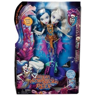 Лялька Monster High Близнюки-Зміючки Великий монстрів риф (DHB47) зображення 1