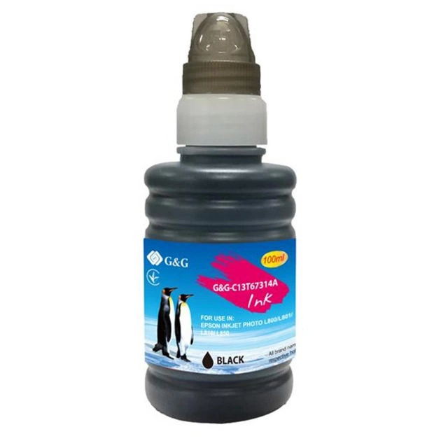 Чернила G&G Epson L800 black, контейнер 100мл (G&G-C13T67314A) - изображение 1