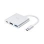 Концентратор HOCO USB-C to USB3.0+HDMI+PD HB14 Silver (6931474725790) - зменшене зображення 1