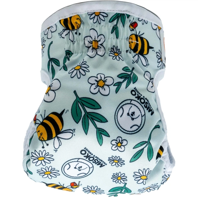 Подгузники для животных MISOKO&CO многоразовые для собак-сук, с пчелами, S 1 шт. светло-голубые (HAINMSK63942) - изображение 4