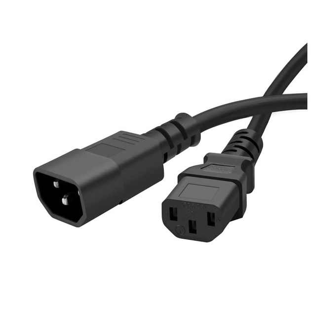 Кабель живлення C13 to C14 1.8m black ColorWay (CW-CBP087-BK) - picture 1