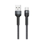Дата кабель USB 2.0 AM to USB-C 2.4A aluminum alloy braided black Remax (6972174152851) - зменшене зображення 1