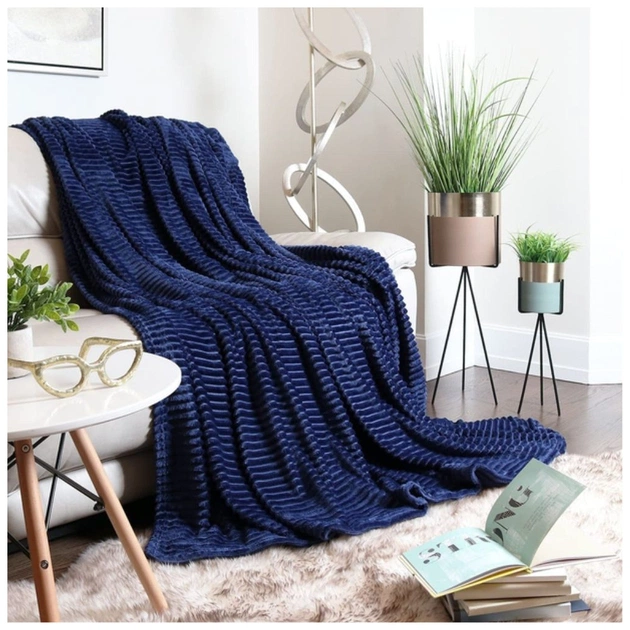 Плед Bergamo Line темно-синий 130 х 180 см (70030305-44) - изображение 4