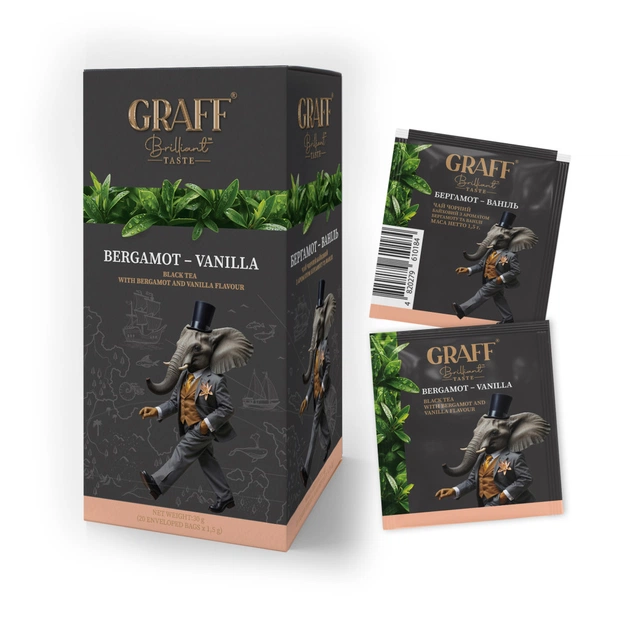 Чай Graff Bergamot&Vanilla 20х1.5 г (4820279610153) - изображение 1