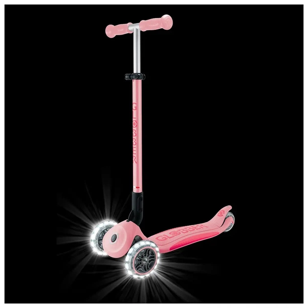 Самокат Globber серії Elite Lights пастельно-рожевий Колеса з підсвічуванням (439-710-3) - изображение 12