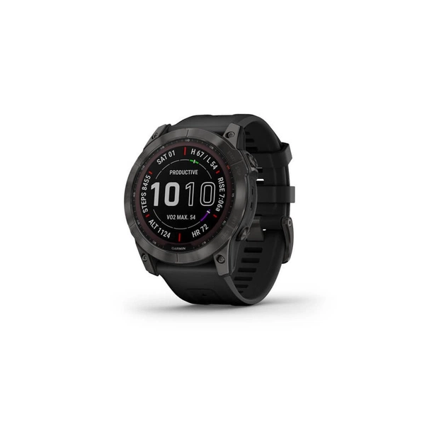 Смарт-годинник Garmin fenix 7X Sapph Sol Carbon Gray DLC Ti w/ Black, GPS (010-02541-11) - изображение 1
