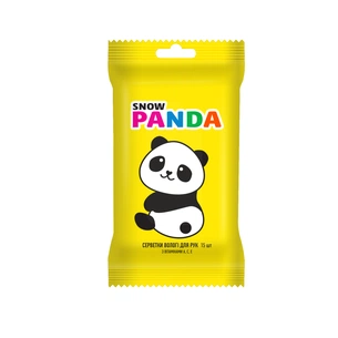 Дитячі вологі серветки Сніжна Панда Kids Ромашка для рук 15 шт. (4820183970503) зображення 1