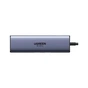 Концентратор Ugreen USB-C 6-in-1 2xUSB-A + 1xUSB-C PD100W + DisplayPort 4K60Hz + 1xRJ45 1000Mbps black (75643) - зменшене зображення 2