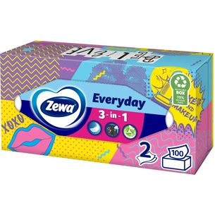 Серветки косметичні Zewa Everyday 100 шт. (7322540043464) зображення 1
