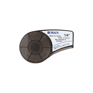 Стрічка для принтера етикеток Brady M21-250-595-YL, vinyl, 6.35mm/6.4m. Black on Yellow (M21-250-595-YL) зображення 1