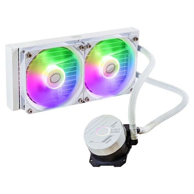 Система рідинного охолодження CoolerMaster MasterLiquid 240L Core ARGB White (MLW-D24M-A18PZ-RW) - изображение 1