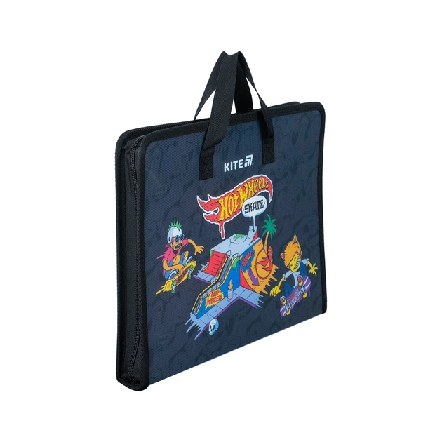 Папка - портфель Kite на блискавці A4 Hot Wheels, 1 відділення (HW25-202) - picture 3