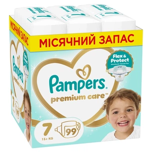 Подгузники Pampers Premium Care Розмір 7 (15+ кг) 99 шт (8006530223584) изображение 1