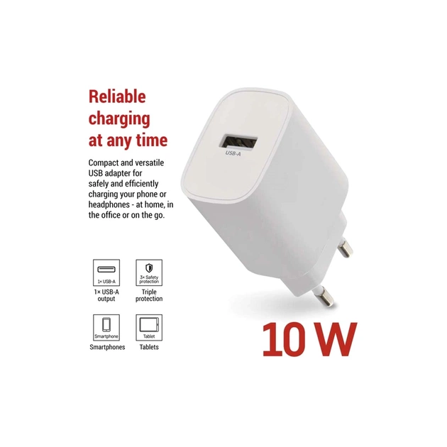 Зарядний пристрій EMOS V01B10 USB-A 10W (V01B10) - picture 3