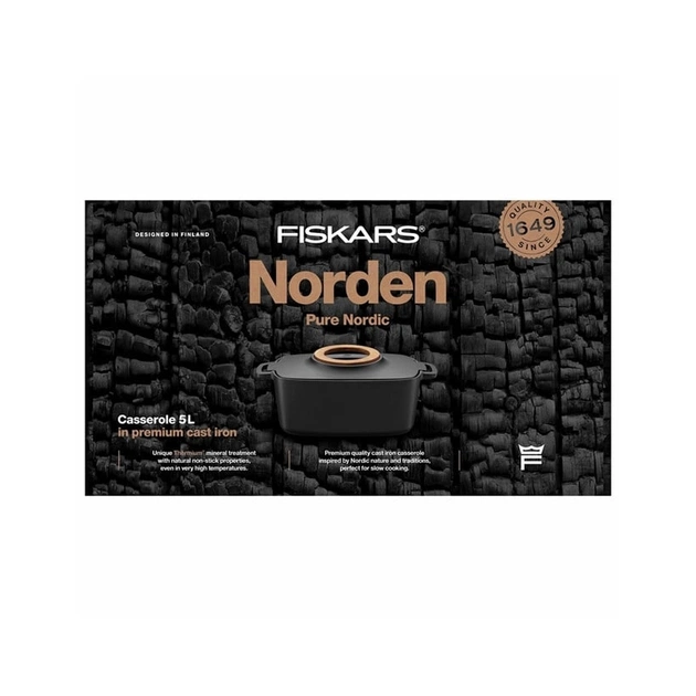Каструля Fiskars Norden чавунна прямокутна 5 л (1026567) - picture 6