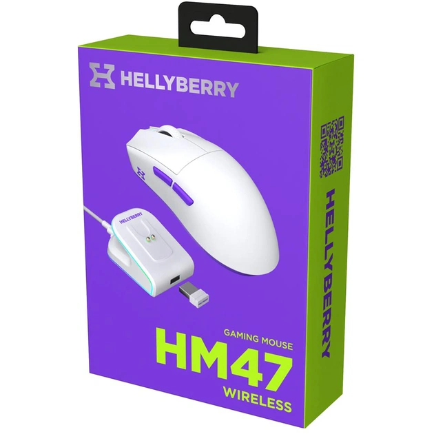 Мышь беспроводная Hator Hellyberry HM47 Wireless White/Violet (HM47_white_violet) - изображение 1